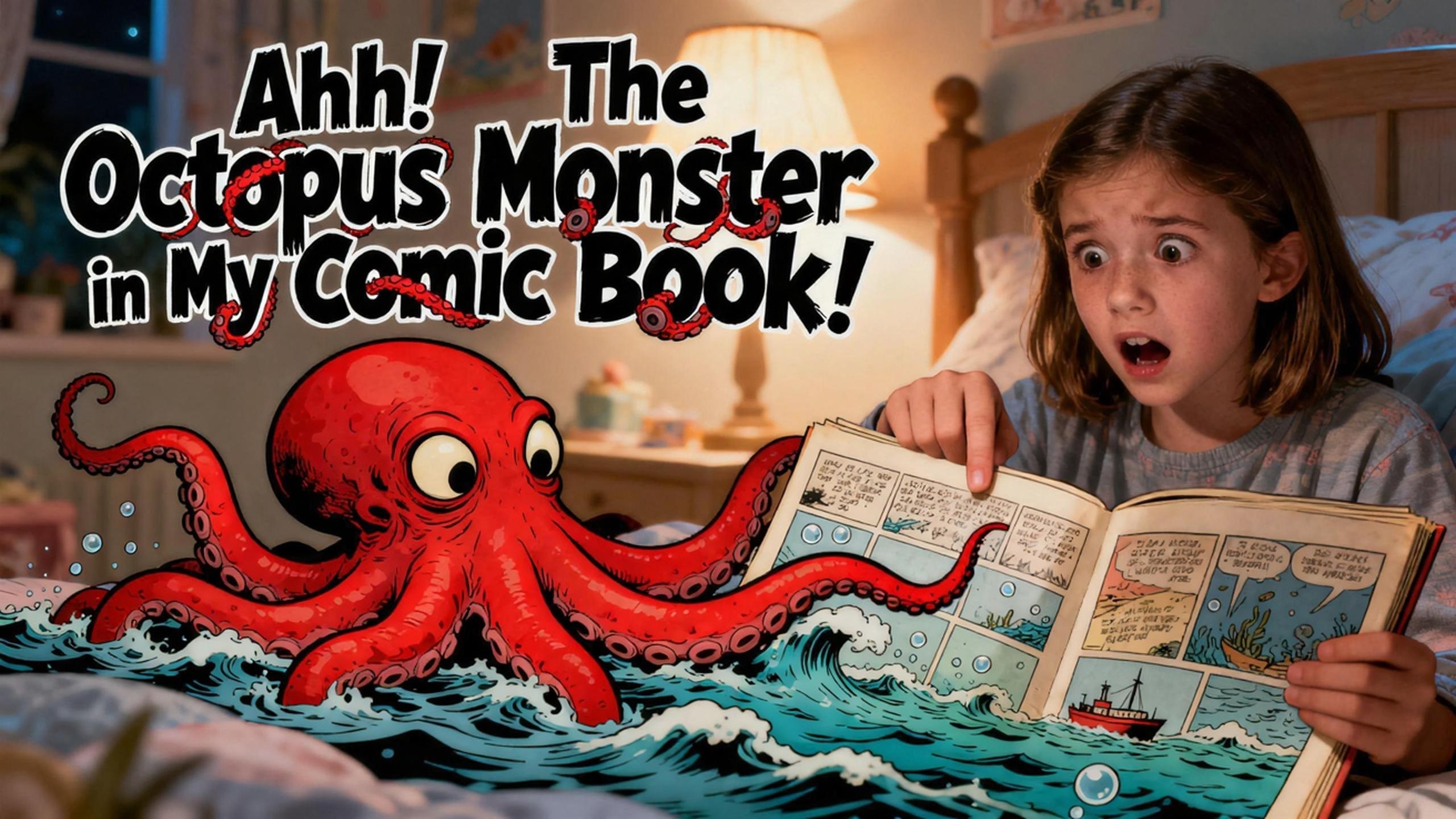 Ahh! The Octopus Monster in My Comic Book!
